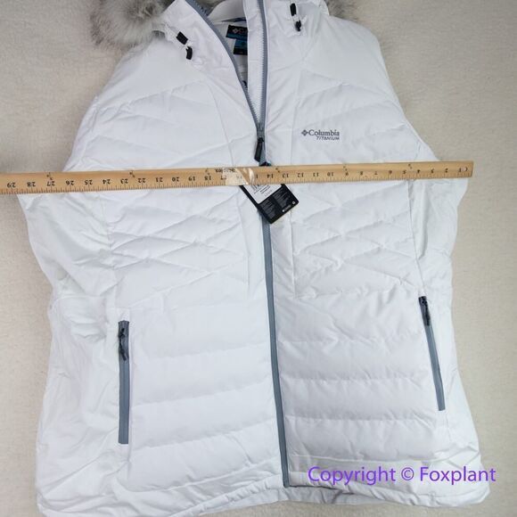 New! Columbia Bird Mountain Insulated Jacket in white Women's, size plus 3X - Picture 9 of 16